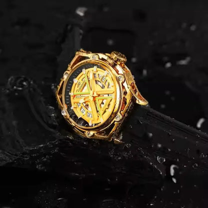 FORSINING (®) 8282 Automatic Skeleton Men’s Watch – Silicone Strap 30M (3ATM) Water Resistant