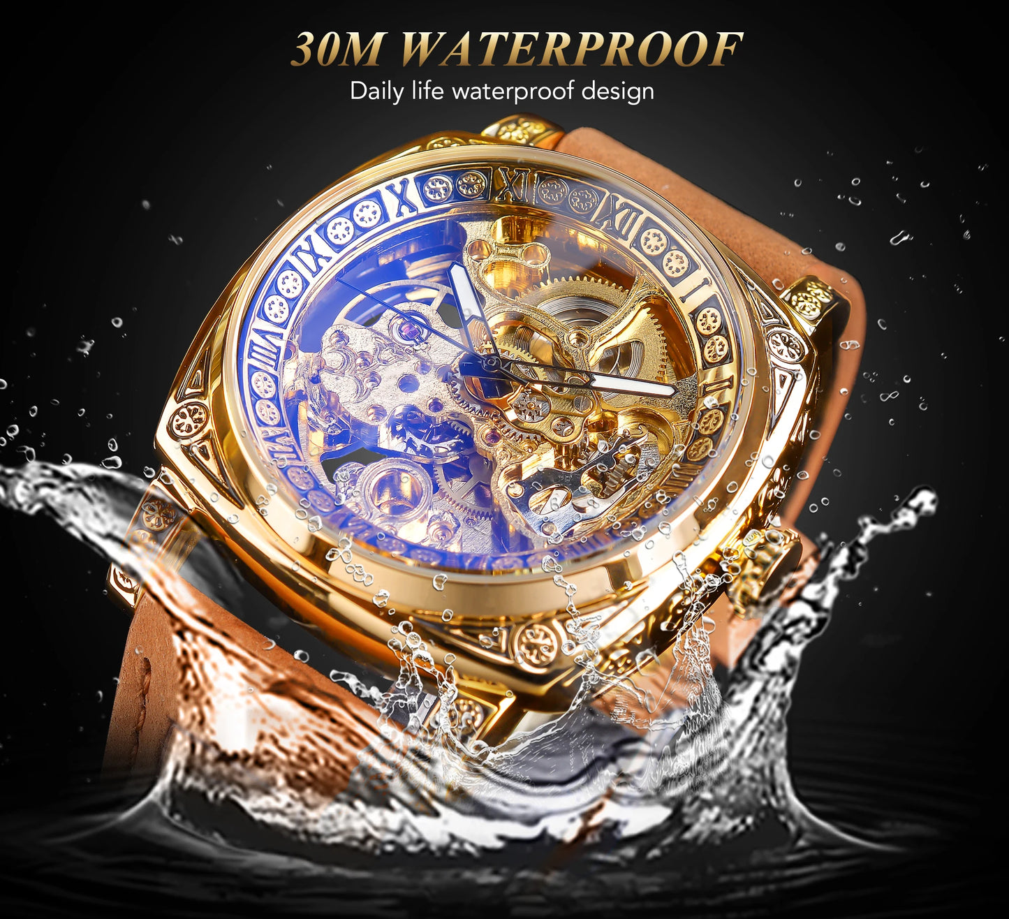 FORSINING (®) 6003 Automatic Mechanical Men’s Watch – Skeleton Design