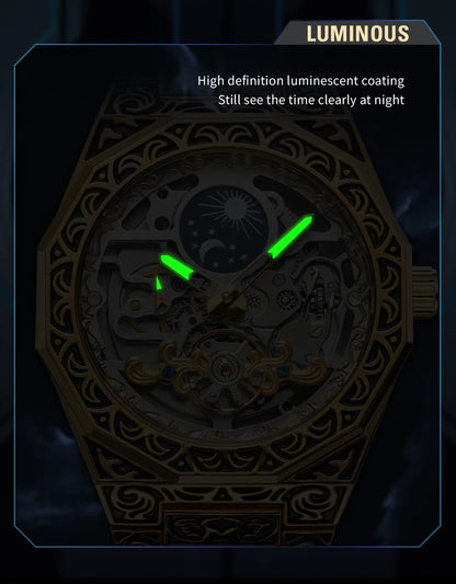 FORSINING (®) 8299 Automatic Mechanical Men’s Watch – Oval Case, Open Dial