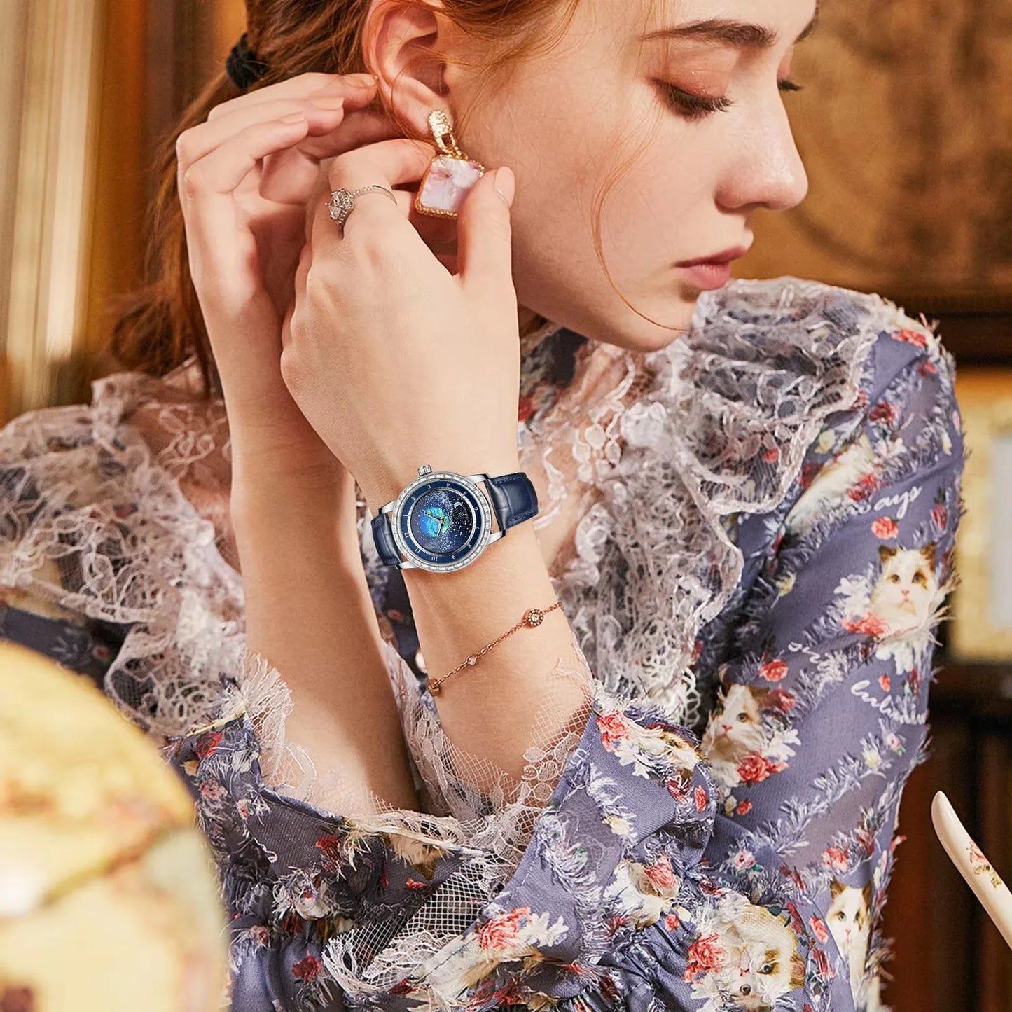 FORSINING (®) 8281 Automatic Men’s Watch Diamond Sky Moon Phase