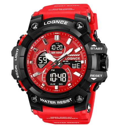 LOQNCE (®) LQ98007 Digital Quartz Men’s Watch – LED Display, Sport Design, , 30M (3ATM) Water Resistant