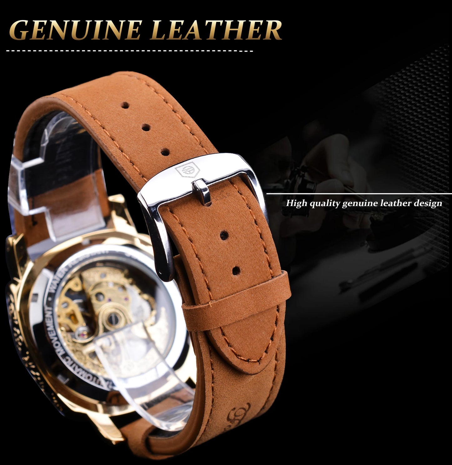 FORSINING (®) 6003 Automatic Mechanical Men’s Watch – Skeleton Design