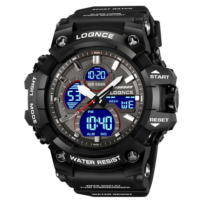 LOQNCE (®) LQ98007 Digital Quartz Men’s Watch – LED Display, Sport Design, , 30M (3ATM) Water Resistant