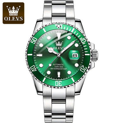 OLEVS (®) 6650 Automatic Mechanical Men’s Watch – Luminous Hands 30M (3ATM) Water Resistant