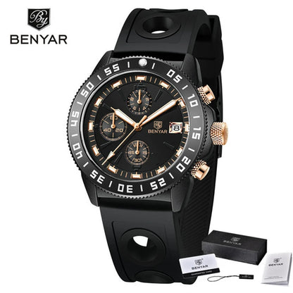 BENYAR (®) BY-5198  Men’s Quartz Chronograph Watch – Japan VD53 Movement 30M (3ATM) Water Resistant