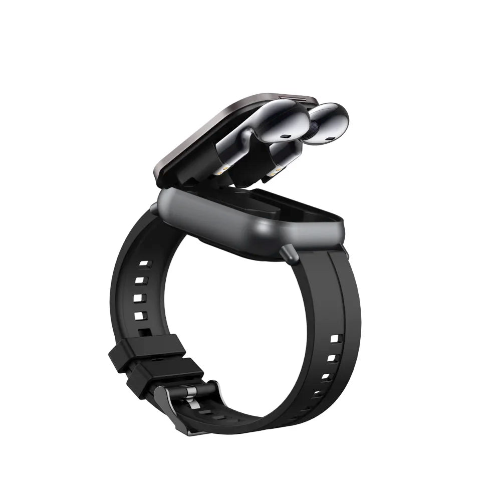 D-8 Smartwatch with Earbuds – 2.01” TFT Display, Magnetic Charging,, 30M (3ATM) Water Resistant