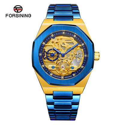 FORSINING (®) Automatic Skeleton Watch – Stainless Steel, Luminous, 30M (3ATM) Water Resistant