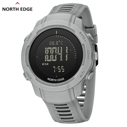 NORTH EDGE (®) VERTICO Digital Outdoor Watch – Compass, Carbon Fiber Case, 30M (3ATM) Water Resistant